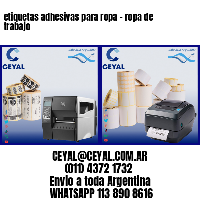 etiquetas adhesivas para ropa – ropa de trabajo