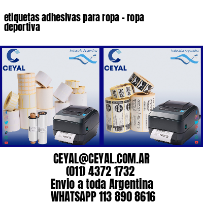 etiquetas adhesivas para ropa – ropa deportiva