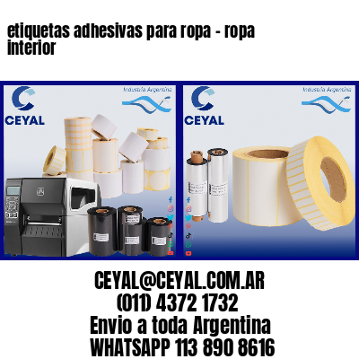 etiquetas adhesivas para ropa – ropa interior