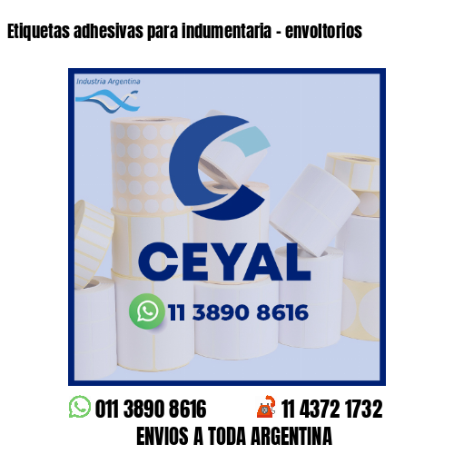 Etiquetas adhesivas para indumentaria - envoltorios
