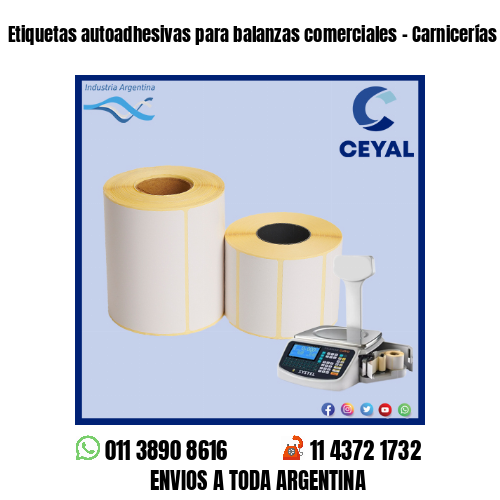 Etiquetas autoadhesivas para balanzas comerciales – Carnicerías