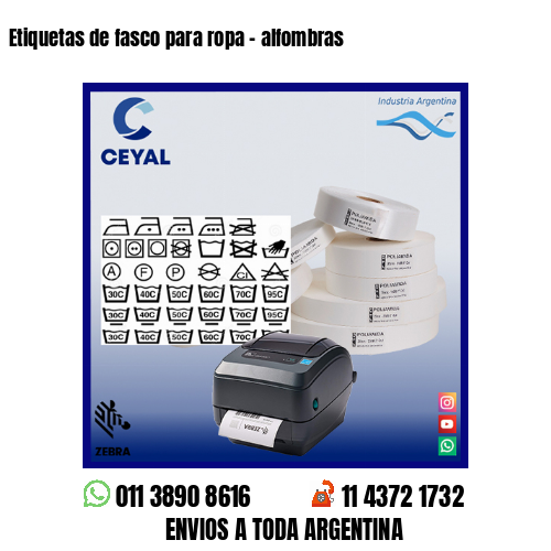 Etiquetas de fasco para ropa – alfombras