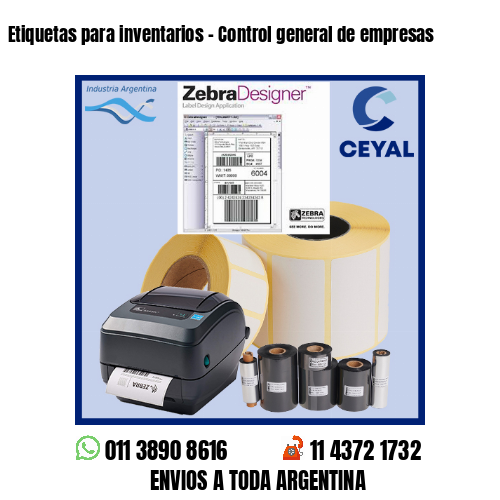 Etiquetas para inventarios – Control general de empresas