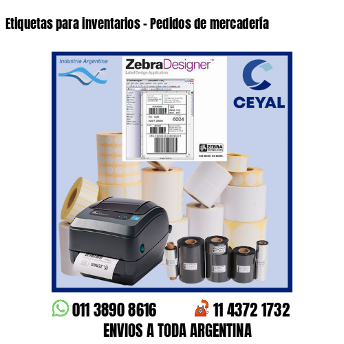 Etiquetas para inventarios – Pedidos de mercadería
