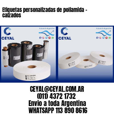 Etiquetas personalizadas de poliamida – calzados