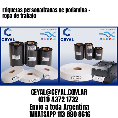 Etiquetas personalizadas de poliamida – ropa de trabajo