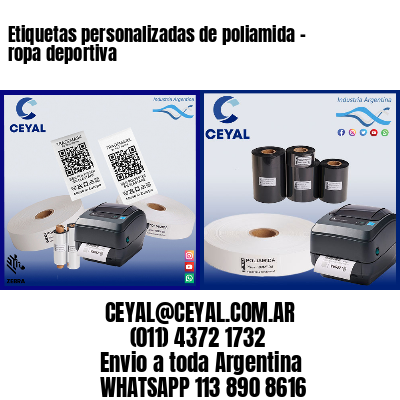 Etiquetas personalizadas de poliamida – ropa deportiva