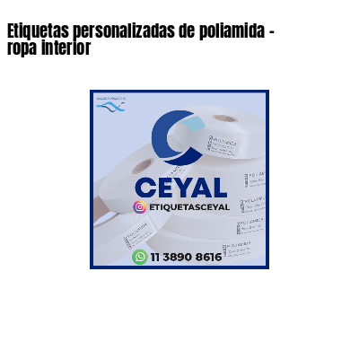 Etiquetas personalizadas de poliamida - ropa interior