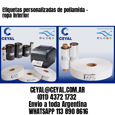 Etiquetas personalizadas de poliamida – ropa interior