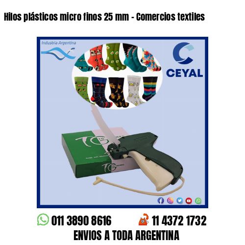 Hilos plásticos micro finos 25 mm – Comercios textiles