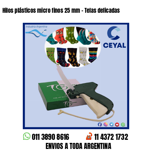 Hilos plásticos micro finos 25 mm – Telas delicadas
