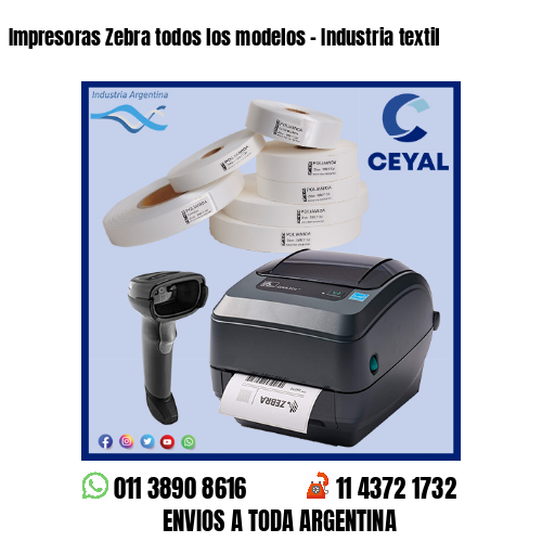 Impresoras Zebra todos los modelos – Industria textil