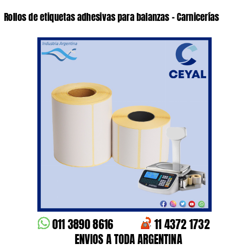 Rollos de etiquetas adhesivas para balanzas – Carnicerías