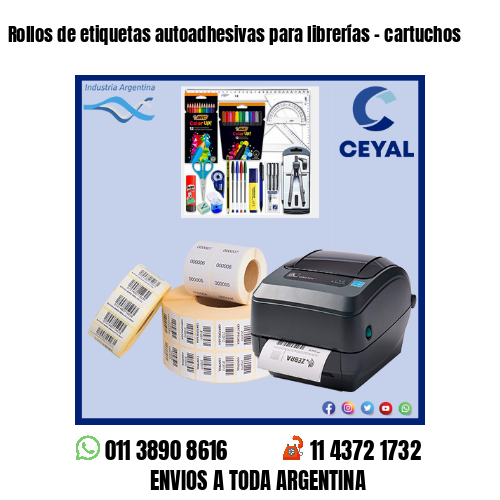 Rollos de etiquetas autoadhesivas para librerías – cartuchos