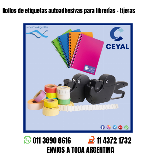 Rollos de etiquetas autoadhesivas para librerías – tijeras
