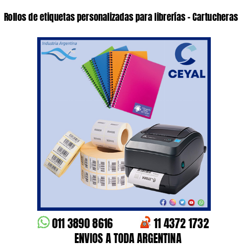 Rollos de etiquetas personalizadas para librerías – Cartucheras