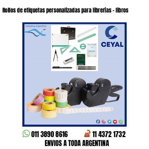 Rollos de etiquetas personalizadas para librerías – libros