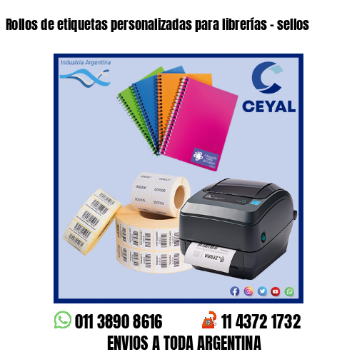 Rollos de etiquetas personalizadas para librerías – sellos