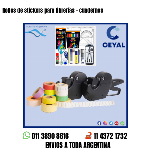 Rollos de stickers para librerías – cuadernos