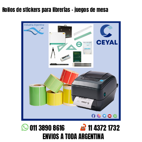 Rollos de stickers para librerías – juegos de mesa