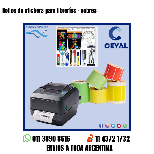 Rollos de stickers para librerías – sobres