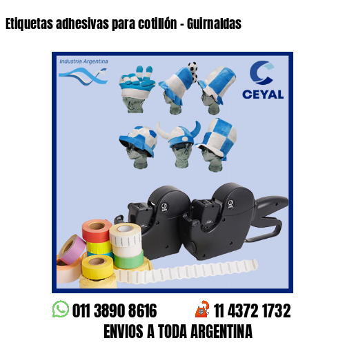 Etiquetas adhesivas para cotillón – Guirnaldas