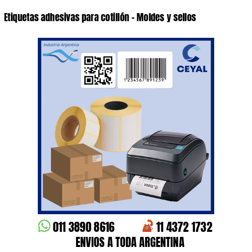 Etiquetas adhesivas para cotillón – Moldes y sellos