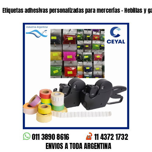 Etiquetas adhesivas personalizadas para mercerías – Hebillas y ganchos