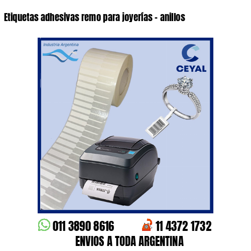 Etiquetas adhesivas remo para joyerías – anillos