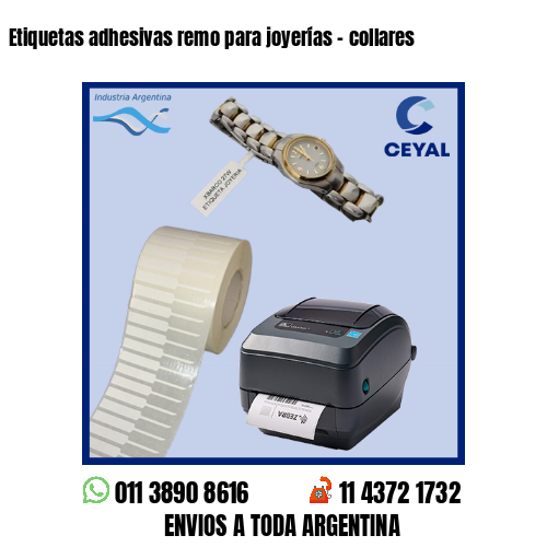 Etiquetas adhesivas remo para joyerías – collares