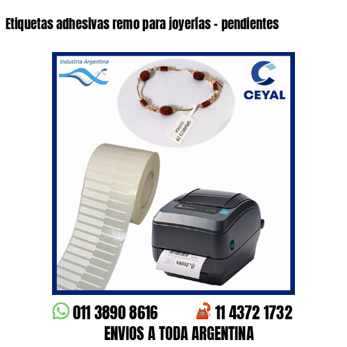 Etiquetas adhesivas remo para joyerías – pendientes
