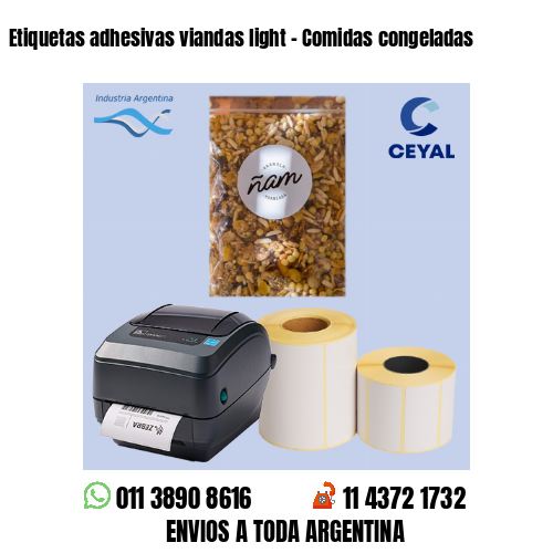 Etiquetas adhesivas viandas light – Comidas congeladas
