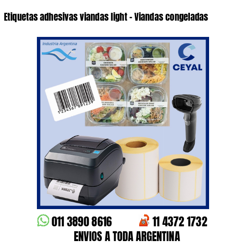 Etiquetas adhesivas viandas light – Viandas congeladas