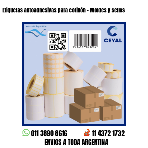 Etiquetas autoadhesivas para cotillón – Moldes y sellos