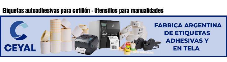 Etiquetas autoadhesivas para cotillón - Utensillos para manualidades