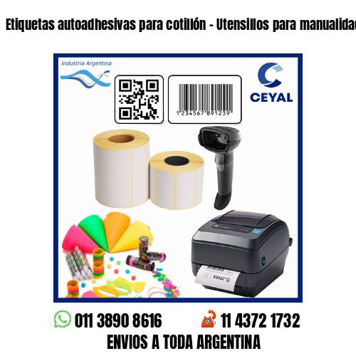 Etiquetas autoadhesivas para cotillón – Utensillos para manualidades