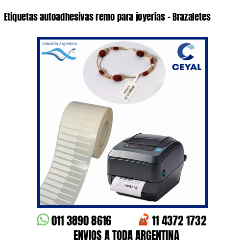 Etiquetas autoadhesivas remo para joyerías – Brazaletes