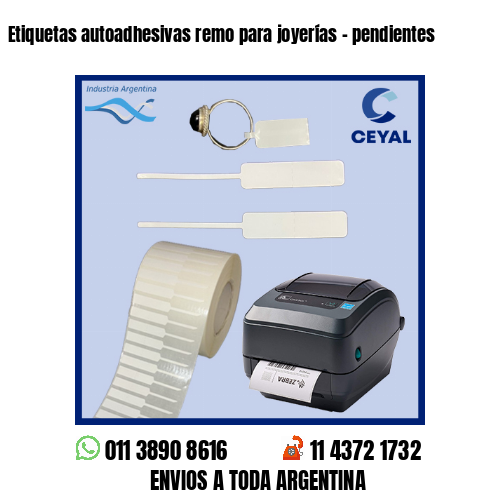 Etiquetas autoadhesivas remo para joyerías – pendientes