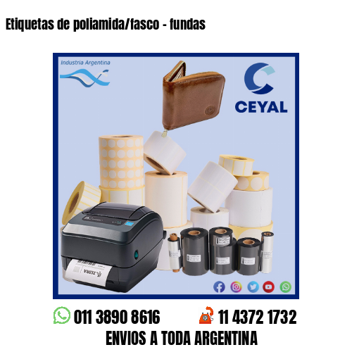 Etiquetas de poliamida/fasco – fundas