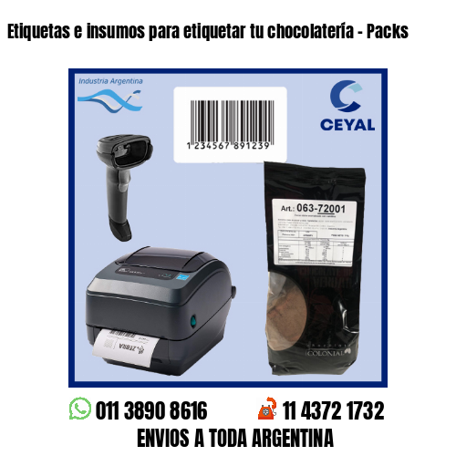 Etiquetas e insumos para etiquetar tu chocolatería – Packs