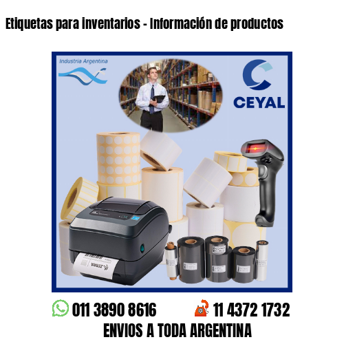 Etiquetas para inventarios – Información de productos