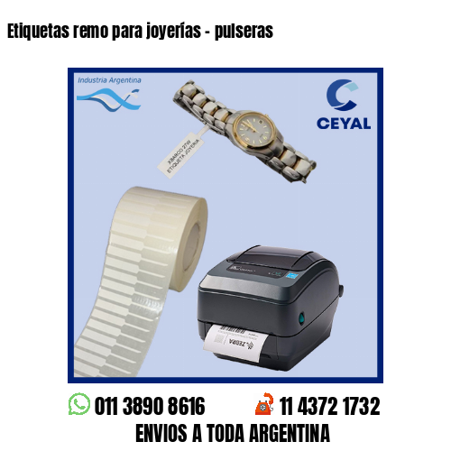 Etiquetas remo para joyerías – pulseras