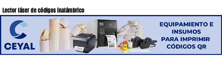 Lector láser de códigos inalámbrico