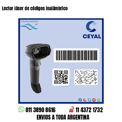 Lector láser de códigos inalámbrico