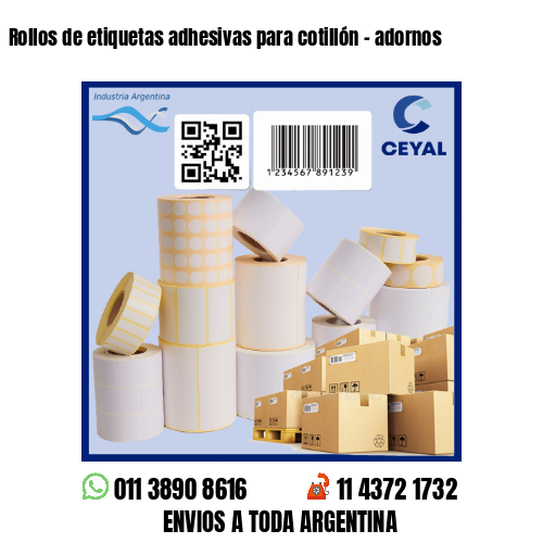 Rollos de etiquetas adhesivas para cotillón – adornos