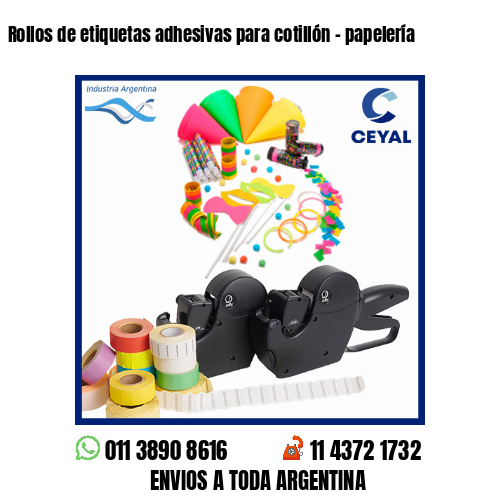 Rollos de etiquetas adhesivas para cotillón – papelería