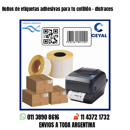 Rollos de etiquetas adhesivas para tu cotillón – disfraces