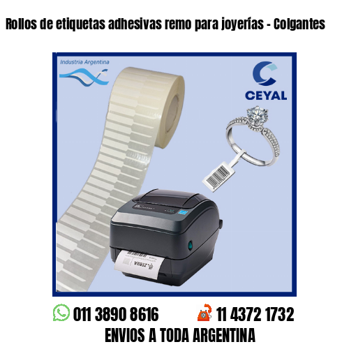 Rollos de etiquetas adhesivas remo para joyerías – Colgantes