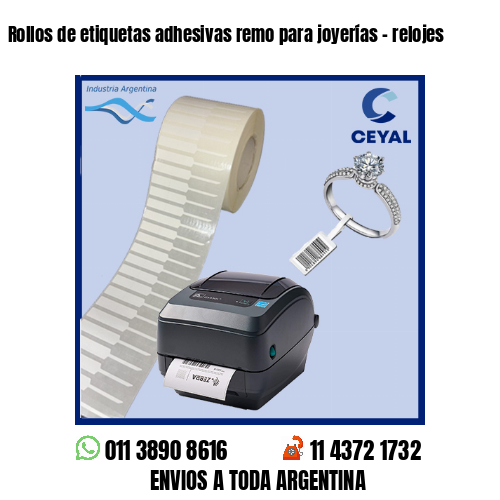 Rollos de etiquetas adhesivas remo para joyerías – relojes