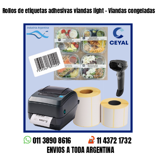 Rollos de etiquetas adhesivas viandas light – Viandas congeladas